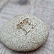 Load image into Gallery viewer, Sterling Silver Tiny Beaded Studs