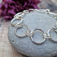 Load image into Gallery viewer, Sterling Silver Circle Link Bracelet