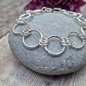 Sterling Silver Circle Link Bracelet