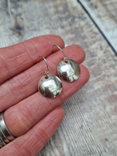 Load image into Gallery viewer, Sterling Silver Dome with Flower Earrings - SAMPLE