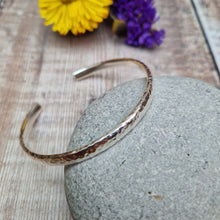 Load image into Gallery viewer, Sterling Silver Hammered Cuff Bangle