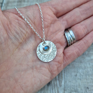 Sterling Silver and Labradorite Gemstone Necklace