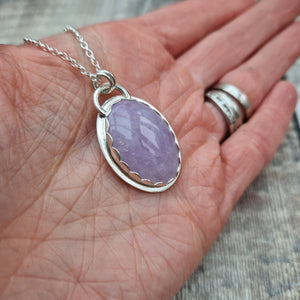 Sterling Silver Lavender Amethyst Gemstone Necklace