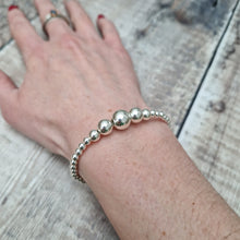 Load image into Gallery viewer, Sterling Silver Beaded Bracelet