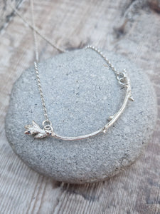 Sterling Silver Twig Necklace