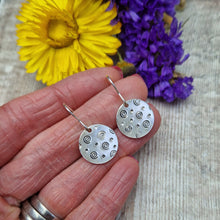 Load image into Gallery viewer, Sterling Silver Spiral Disc Earrings