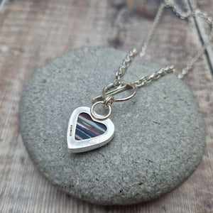 Sterling Silver Surfite Multicoloured Heart Necklace