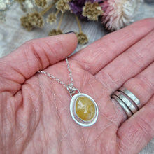 Load image into Gallery viewer, Sterling Silver and Yellow Sapphire Necklace