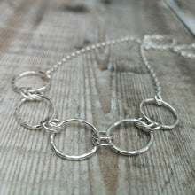 Load image into Gallery viewer, Sterling Silver Circle and Oval Link Necklace