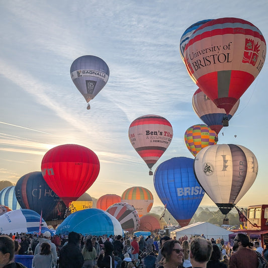 Photo showing balloons from Bristol Balloon Fiesta