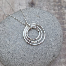 Load image into Gallery viewer, Sterling Silver 3 Circle Necklace