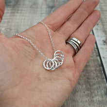 Load image into Gallery viewer, Sterling Silver Six Small Circle Necklace