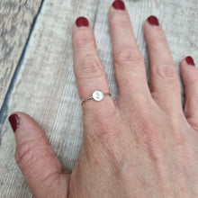 Load image into Gallery viewer, Sterling Silver Small Personalised Initial Ring