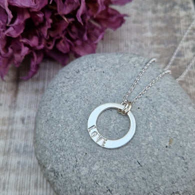 Sterling Silver 'LOVE' Necklace - SAMPLE