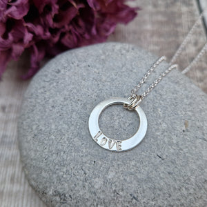 Sterling Silver 'LOVE' Necklace - SAMPLE