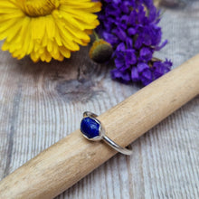 Load image into Gallery viewer, Lapis Lazuli Blue Gemstone Ring - UK Size R