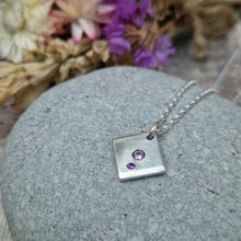 Load image into Gallery viewer, Sterling Silver and Pink and Purple Cubic Zirconia Necklace - SAMPLE