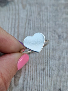Sterling Silver Large Heart Ring