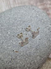 Load image into Gallery viewer, Sterling Silver Cat Stud Earrings - SAMPLE