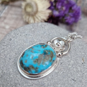 Sterling Silver and Turquoise Gemstone Necklace