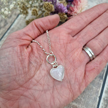 Load image into Gallery viewer, Sterling Silver White Surfite Heart Necklace