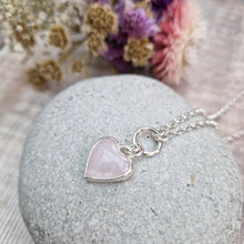 Load image into Gallery viewer, Sterling Silver White Surfite Heart Necklace
