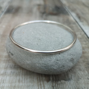 Sterling Silver Smooth Round Bangle