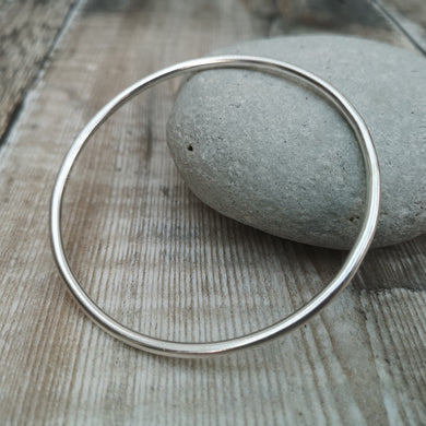 Sterling Silver Smooth Round Bangle
