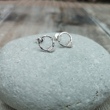 Load image into Gallery viewer, Sterling Silver Circle Studs with Four Silver Loops