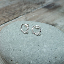 Load image into Gallery viewer, Sterling Silver Circle Studs with Four Silver Loops