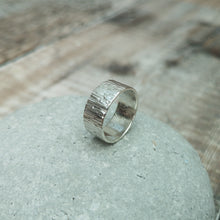 Load image into Gallery viewer, Sterling Silver Wide Textured Ring