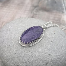 Load image into Gallery viewer, Sterling Silver Charoite Gemstone Necklace