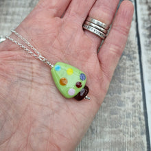 Load image into Gallery viewer, Sterling Silver Lampwork Christmas Tree Necklace