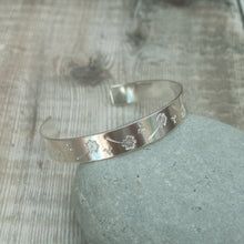 Load image into Gallery viewer, Sterling Silver Dandelion Cuff Bangle