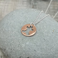 Load image into Gallery viewer, Copper and Sterling Silver Gingerbread Necklace