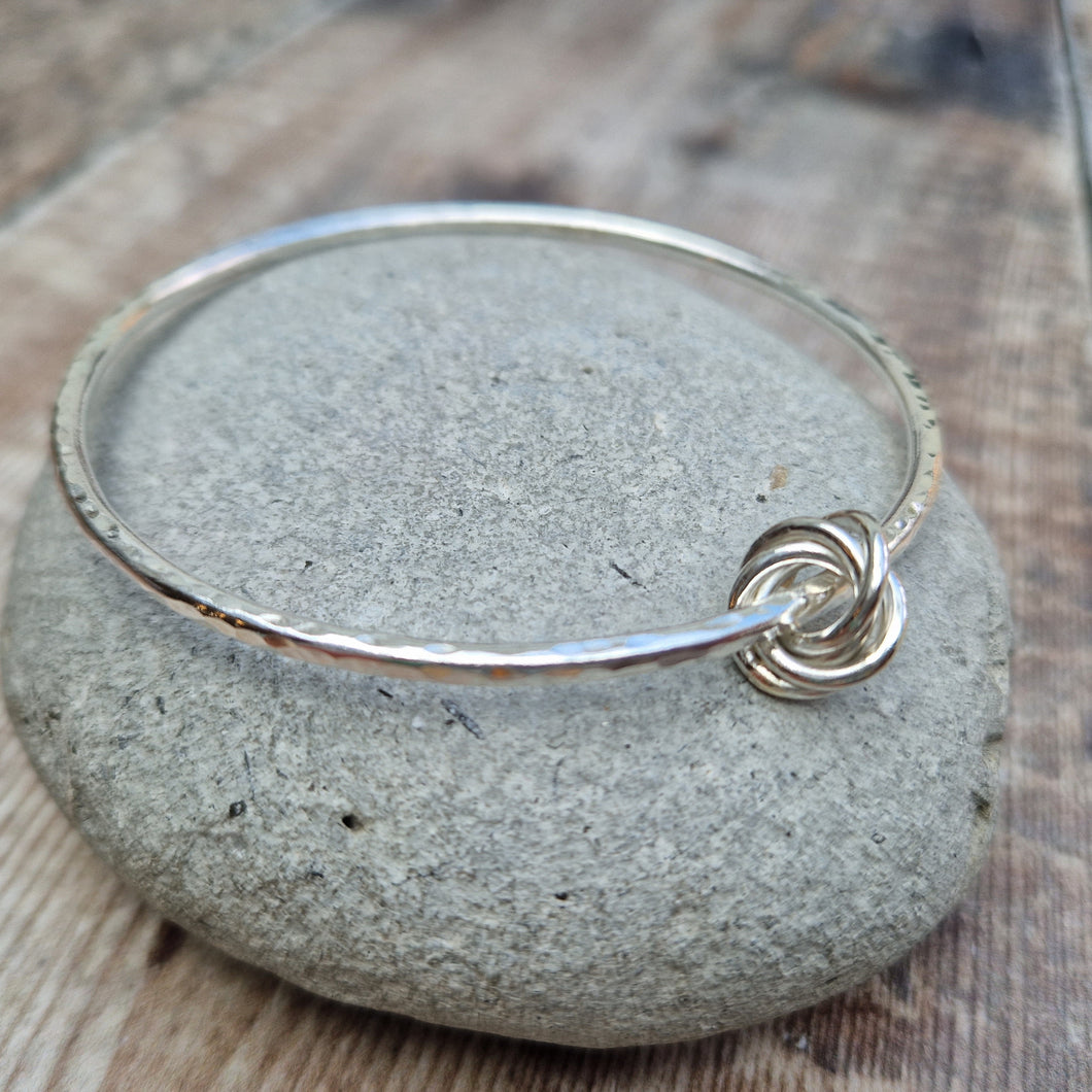 Sterling Silver Friendship Knot Bangle