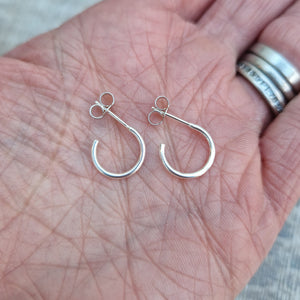 Sterling Silver Small Hoop Stud Earrings