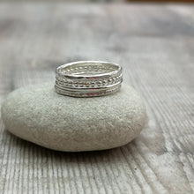 Load image into Gallery viewer, Sterling Silver Stacking Ring Set