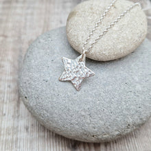Load image into Gallery viewer, Sterling Silver Hammered Star Necklace