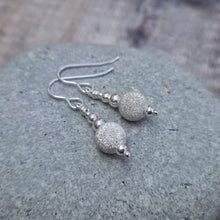 Load image into Gallery viewer, Sterling Silver Stardust Bead Earrings