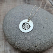 Load image into Gallery viewer, Sterling Silver Sunflower Necklace